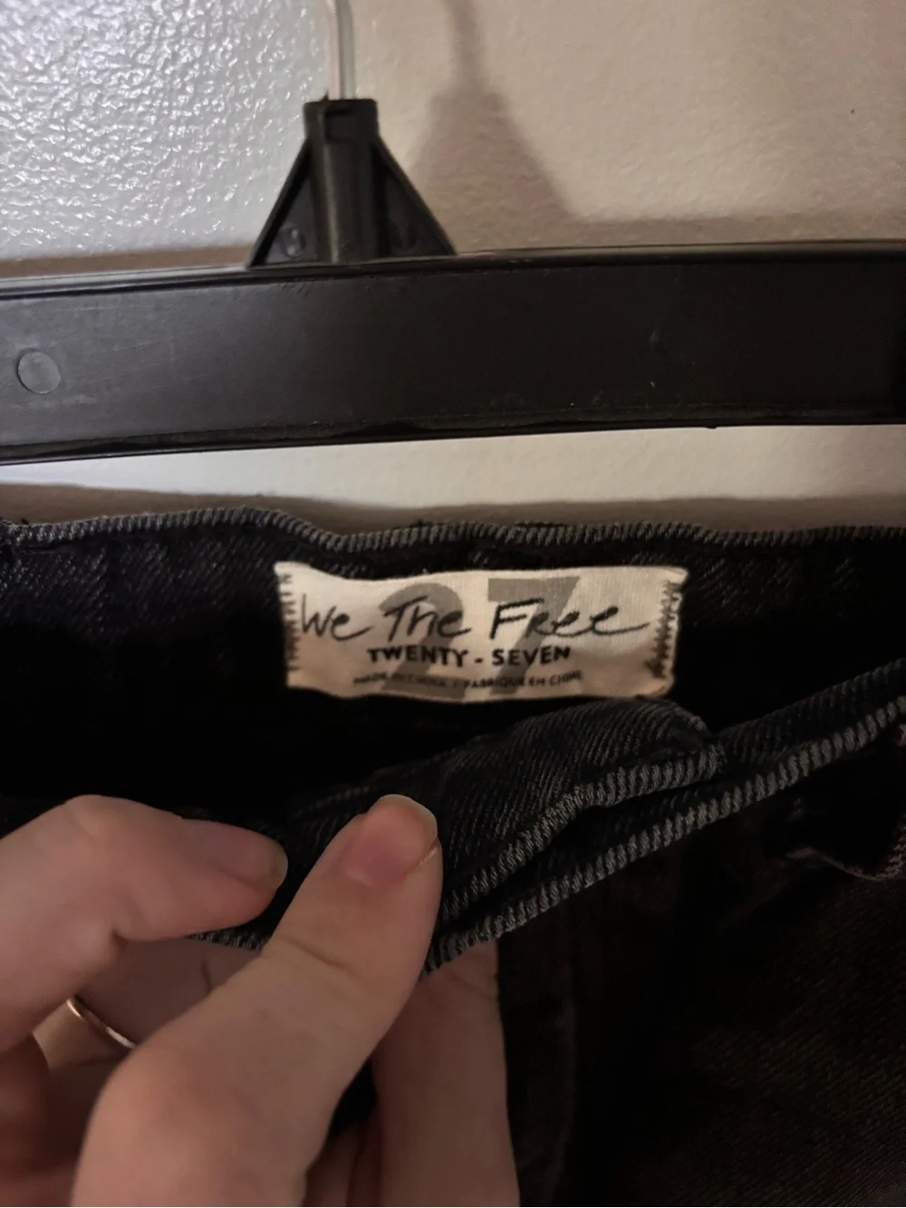 Free people Black Denim Mini Skirt